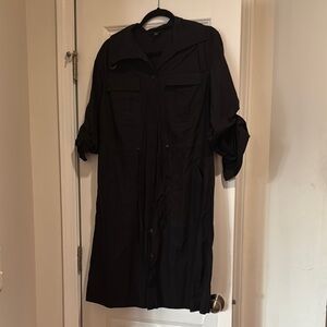 Banana Republic Black Trench Coat Dress